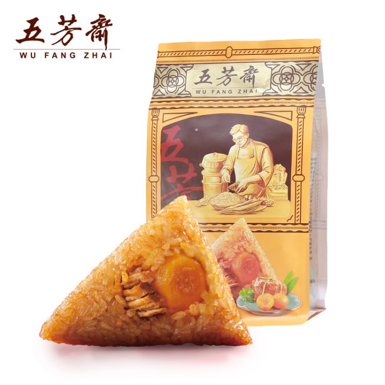 五芳斋粽子早餐食品 真空140克*2只蛋黄鲜肉粽棕子团购批发