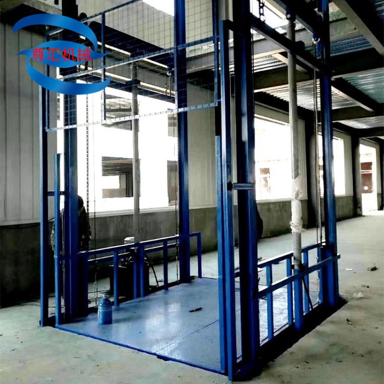 漳州廠家直銷工廠液壓升降貨梯 SJD3T-8M導軌式鏈條式液壓升降機