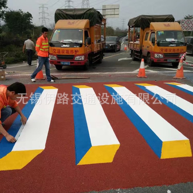 各城市交通道路雙色交通劃線 斑馬線 三維立體斑馬線設計施工公司