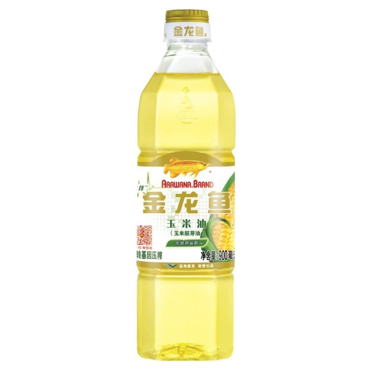 金龍魚 玉米油900ml/瓶 食用油 非轉(zhuǎn)基因壓榨油