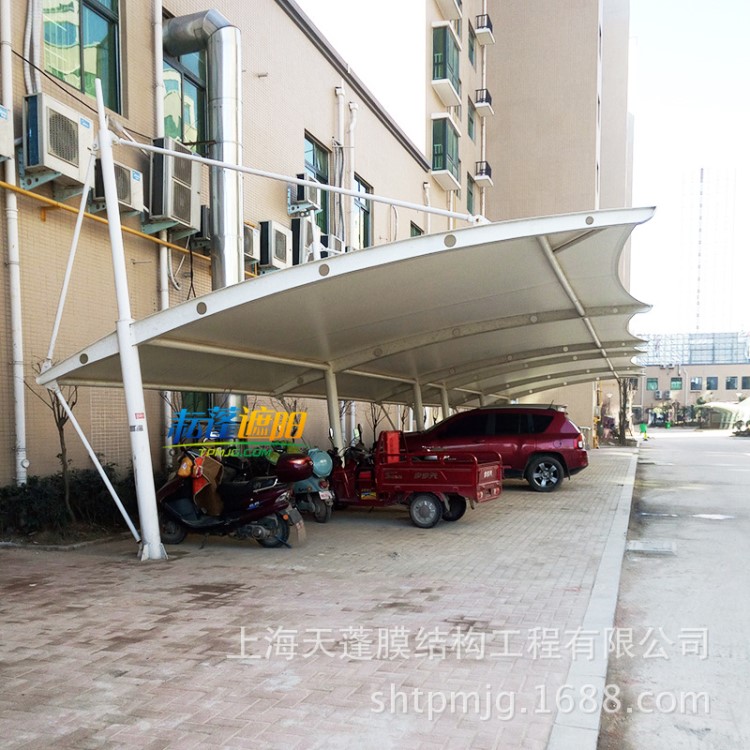 耘蓬膜結(jié)構(gòu)汽車停車棚戶外園林景觀棚張拉膜布雨棚遮陽篷