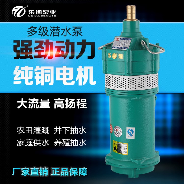 樂淘QD家用小型高揚程立式多節(jié)潛水泵220v 小老鼠清水抽水泵380v