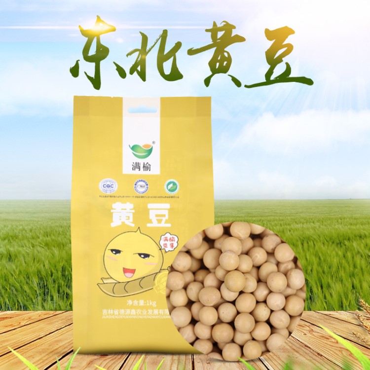 滿榆黃豆1kg/袋 東北特產(chǎn)五谷雜糧黃豆2斤裝豆腐豆?jié){原料農(nóng)家黃豆