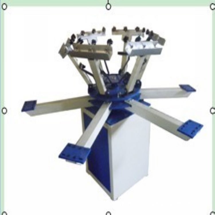 東莞虎門生產(chǎn)轉(zhuǎn)盤印花機 8色T恤印花機/服裝印花機/手動印花機