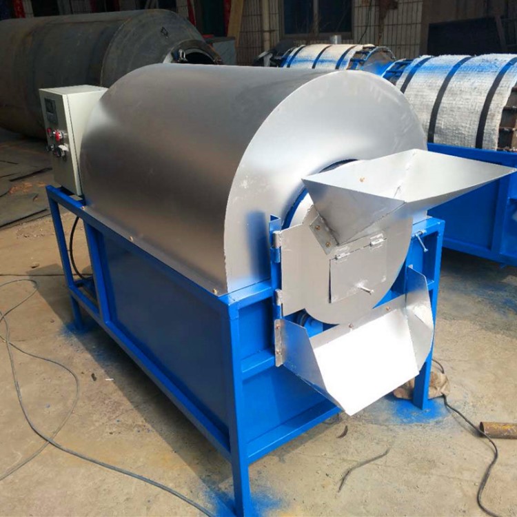 油坊榨油用小型電加熱全自動控溫多功能不銹鋼滾筒芝麻炒貨機包郵