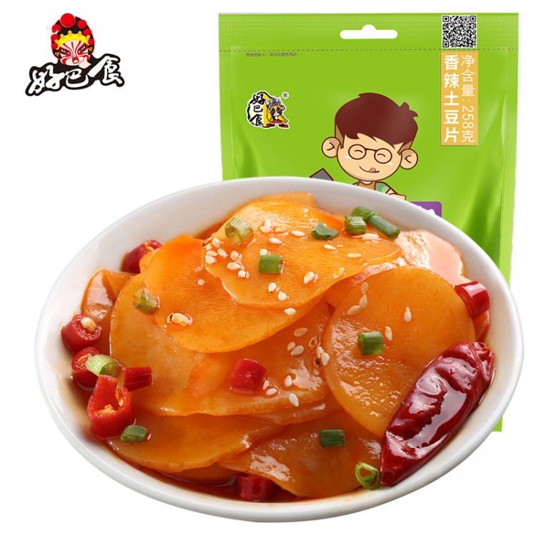 好巴食香辣土豆258g土豆片休閑食品下飯菜佐餐辣土豆代發(fā)批發(fā)