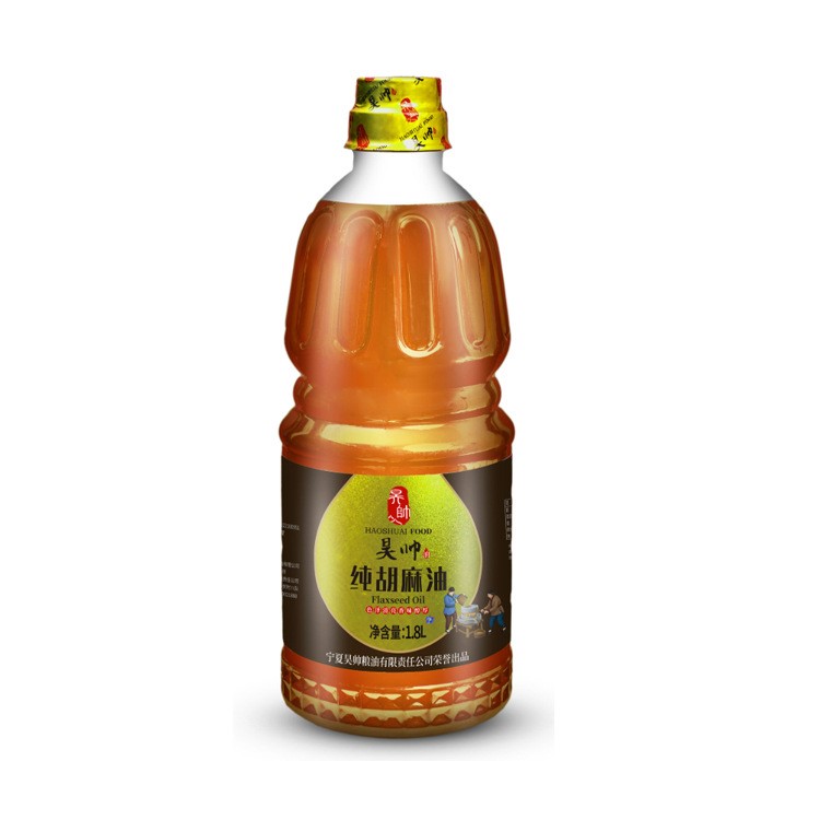 昊帥 胡麻油 亞麻籽油 寧夏胡麻油 食用油1.8L（濃香型）