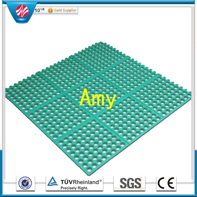 彩色絕緣橡膠地墊 戶外防滑帶孔橡膠墊，橡膠防滑墊