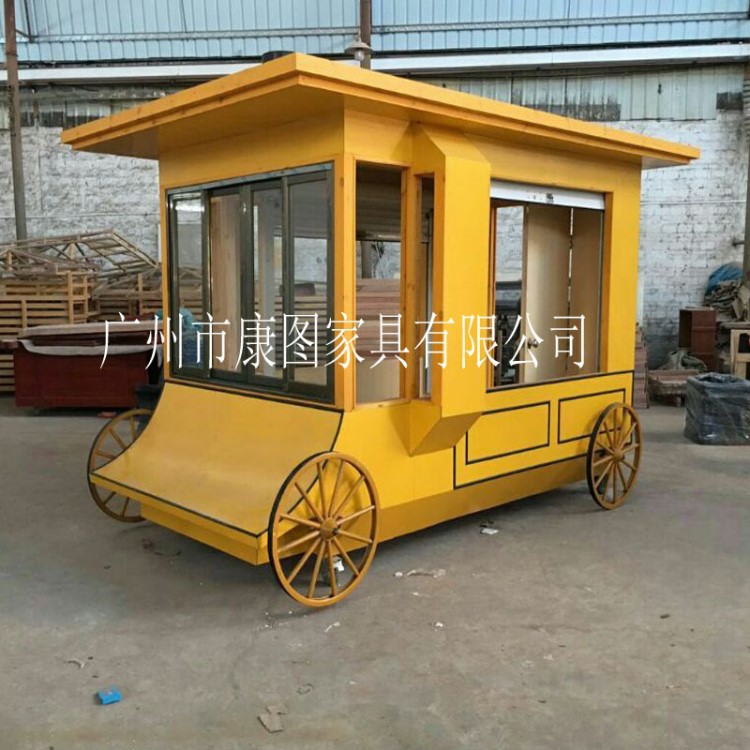 戶外售貨亭移動售貨車結(jié)構(gòu)為鋼結(jié)構(gòu)實木用途 旅游景區(qū) 廣場 美食