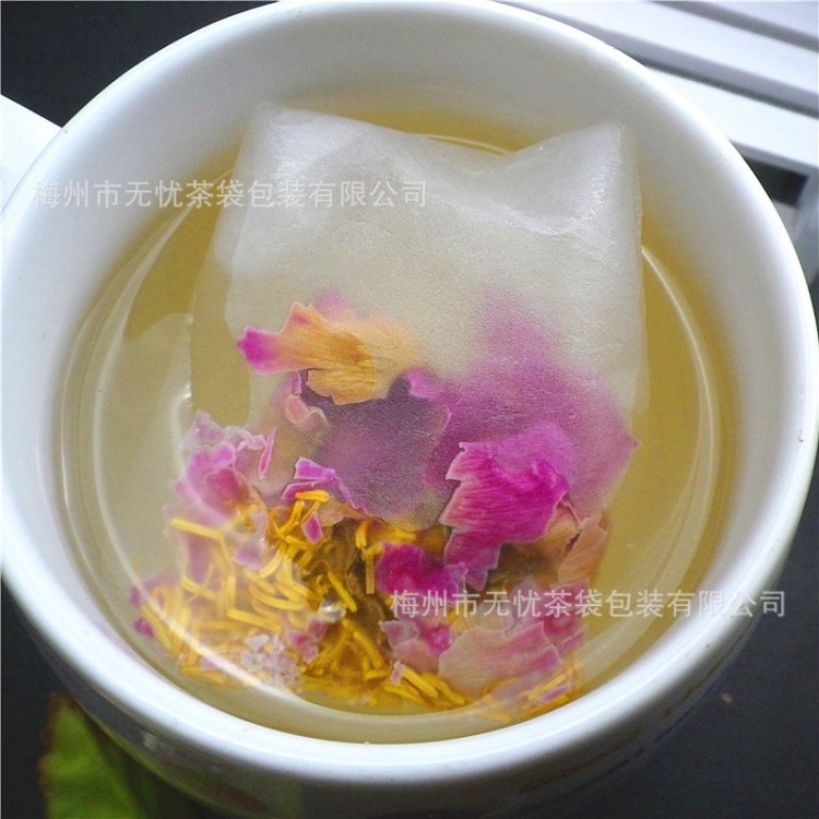 批發7*10cm玉米纖維反折茶袋茶包茶葉包裝花茶泡茶過濾袋一次性