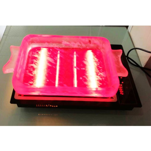 烤盤天然水晶烤魚盤光波爐專用燒烤盤水晶盤烤肉爐長方形烤魚盤