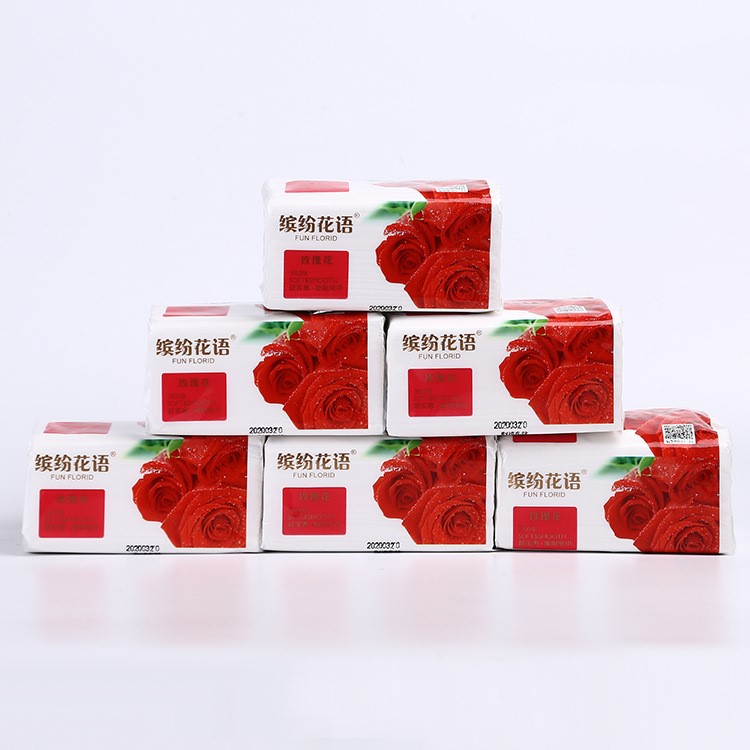 廠家批發繽紛花語1抽紙紙巾100包玫瑰花抽紙 衛生紙餐巾紙面巾紙
