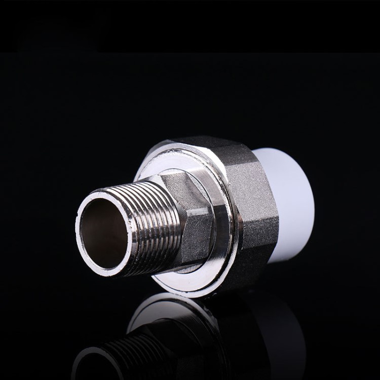 直銷ppr外牙銅活接頭20-63水暖由任接頭變徑熱熔外螺紋銅活接