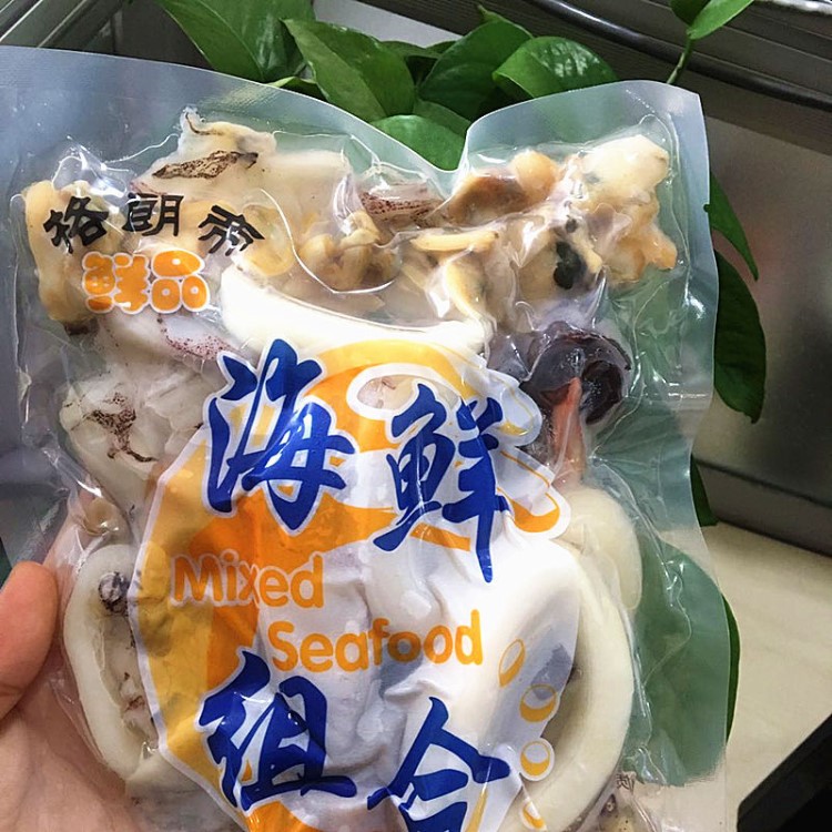 格朗帝海鲜组合海杂拌蛤肉鱿鱼圈海参虾仁盛润食品350g*15袋