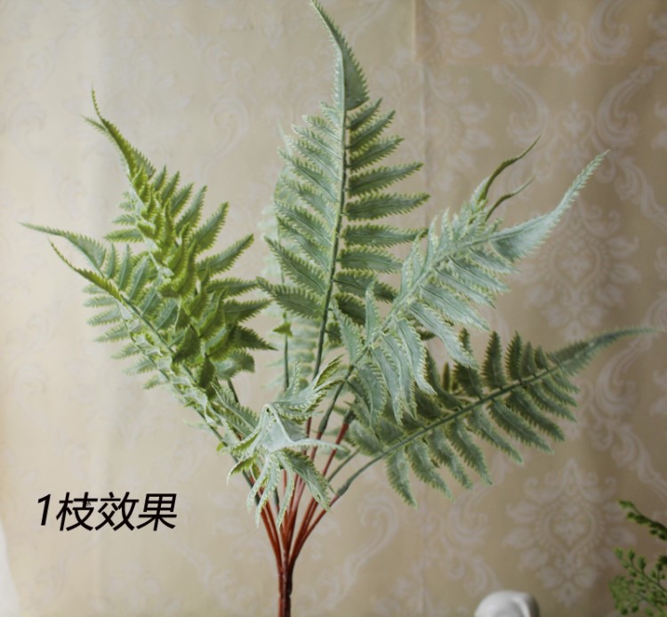 仿真綠植 四葉草 芒葉 銀葉菊 鐵線蕨 綠植墻仿真花配葉 花材大支