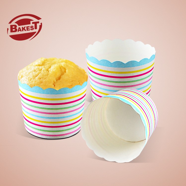 小號機(jī)制高溫杯蛋糕紙杯瑪芬杯蛋糕紙托耐高溫JS-0彩虹環(huán)