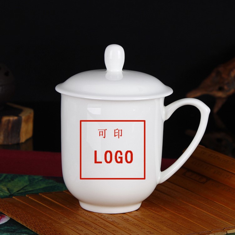 廠家直銷(xiāo)可印LOGO骨質(zhì)瓷茶杯個(gè)人辦公杯陶瓷杯陶瓷茶杯帶蓋