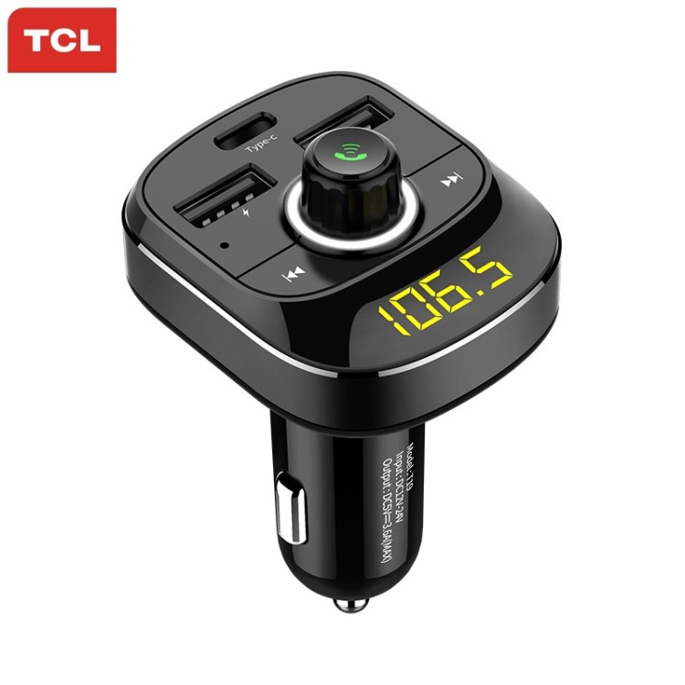 TCL車載mp3播放器音樂汽車點(diǎn)煙器通用型usb充電器車載藍(lán)牙接收器