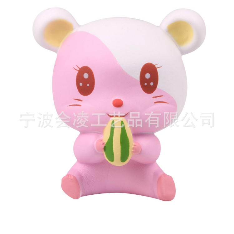 廠家直銷新款熱賣創(chuàng)意慢回彈玩具 PU發(fā)泡仿真玩具 Squishy倉(cāng)鼠