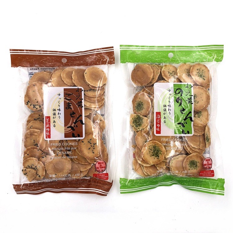 臺(tái)灣九福小元煎114g/包 休閑食品芝麻海苔口味 寶寶零食小煎餅干