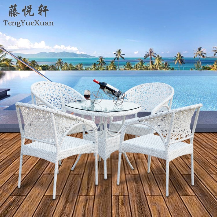 廠價(jià)直銷家用616五件套 時(shí)尚休閑庭院桌椅組合陽(yáng)臺(tái)戶外藤椅子茶幾
