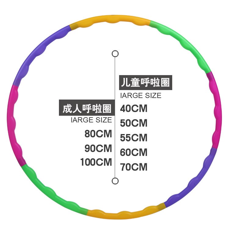 睿遠(yuǎn)兒童呼啦圈可拆卸成人體育運(yùn)動(dòng)用品健身器材塑料體操呼啦圈