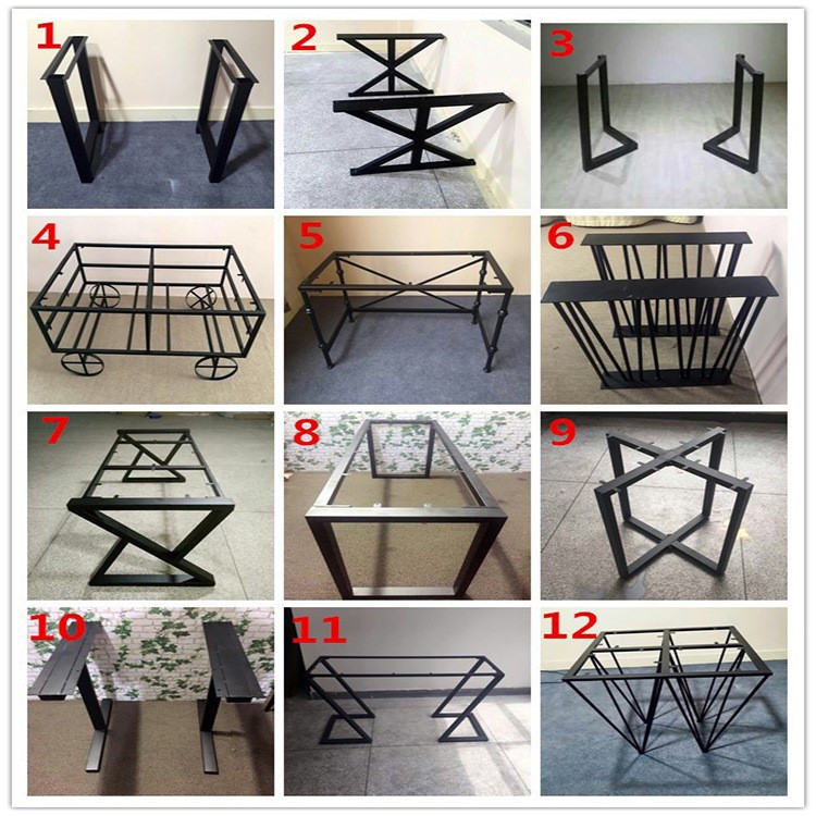 定制桌腳 金屬桌腿吧臺支架餐桌辦公會議桌鐵藝高溫烤漆廠家直銷
