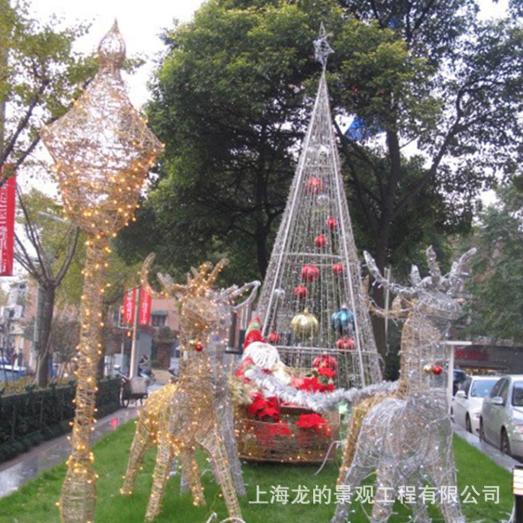 制圣诞灯光场景圣诞节场景美陈|厂家定制大型圣诞树|厂家直销