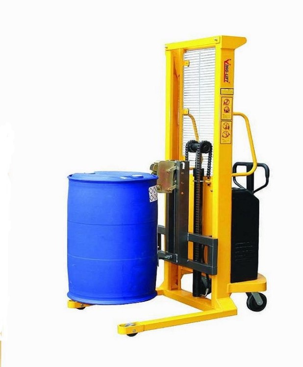 電動油桶車 叼扣咬嘴式油桶堆高車 電動液壓可傾式油桶裝卸車