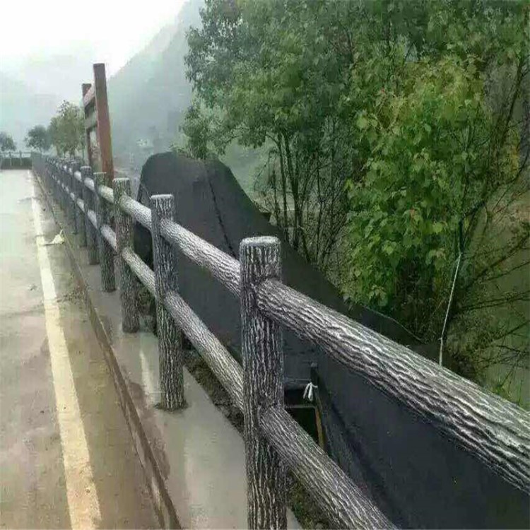 免費噴漆山東泰安水泥河道仿木仿樹皮景觀仿木欄桿 護欄 柵欄