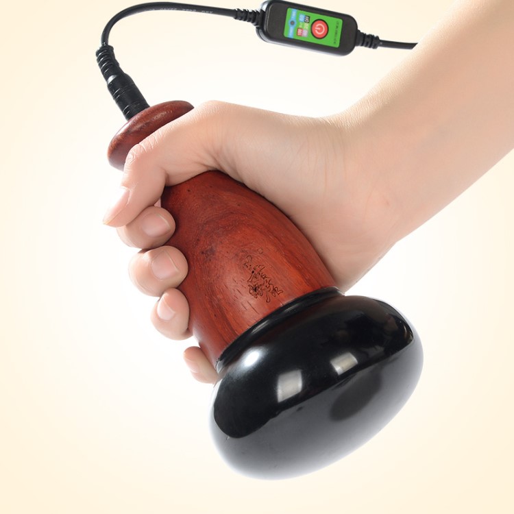 砭石溫灸儀砭灸儀溫熨器 腹部按摩工具 太極球五行能量石廠家