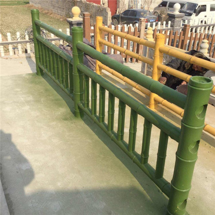 廠家直銷 水泥鋼筋混凝土公園小區河道河堤預制仿竹護欄 水泥圍欄