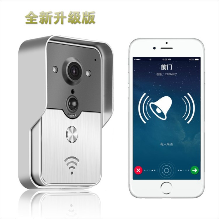 升級版無線wifi門鈴手機遠(yuǎn)程可視對講網(wǎng)絡(luò)家用別墅IP電子智能貓眼