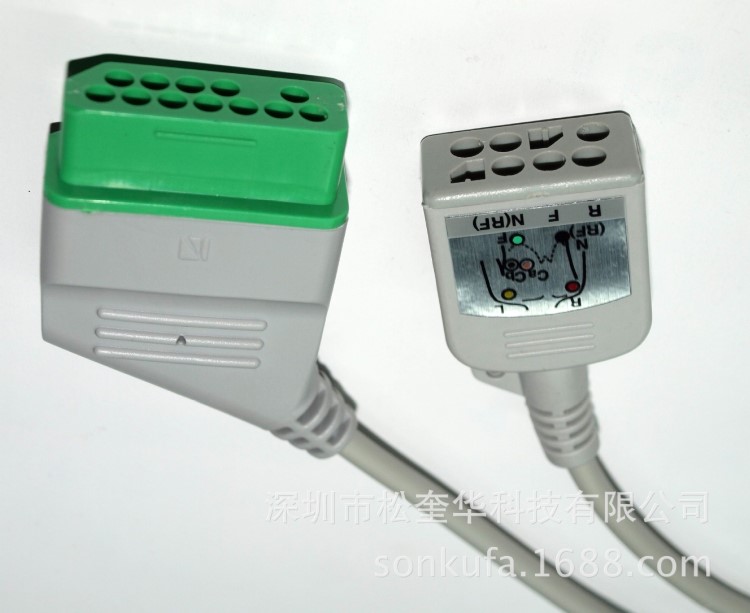 廠家定制電三導(dǎo)心電電纜日本光電 JC-906監(jiān)護(hù)儀電纜和導(dǎo)聯(lián)線