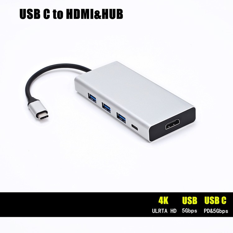 店長推薦 type-c hub 高清 type c轉(zhuǎn)hdmi 4K type-c轉(zhuǎn)換器