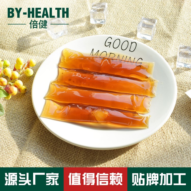 酵素果凍10條 愛水果飄飄膠原蛋白燕窩果凍貼牌抖音零食oem代加工