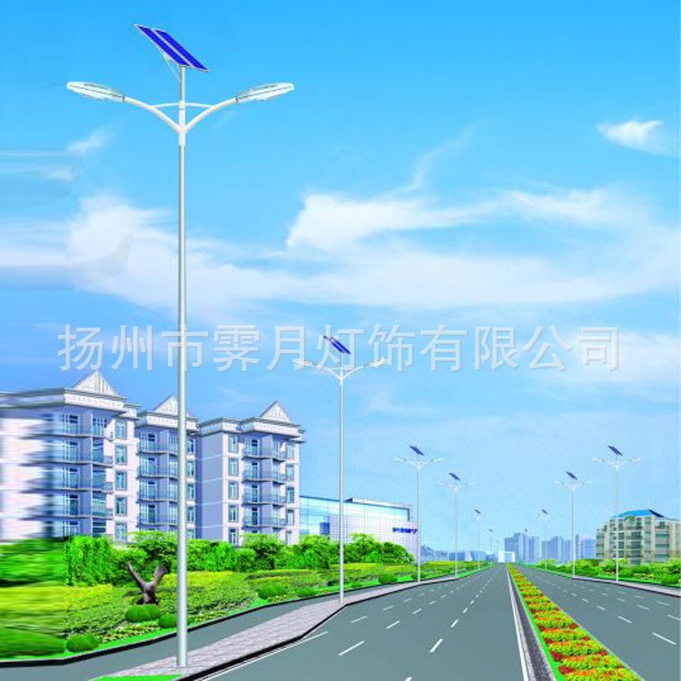 安裝定制太陽能路燈立桿供應一體化太陽能路燈新農村小區照明廠家