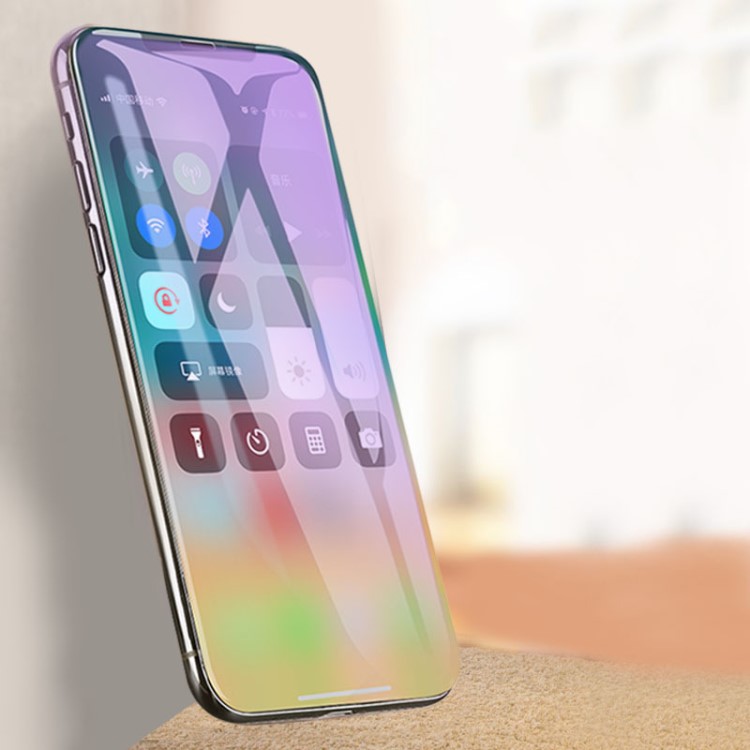 iPhoneXS钢化膜5D丝印二强紫光苹果x全屏钢化膜8plus手机贴膜批发