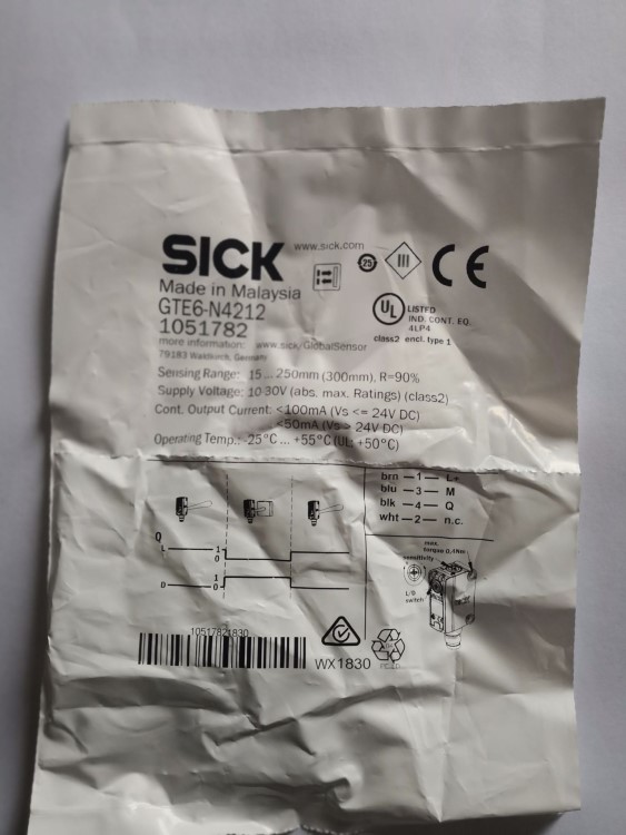 SICK西克光電傳感器 漫反射光電開關(guān)GTE6-N4212安防設(shè)備sick西克