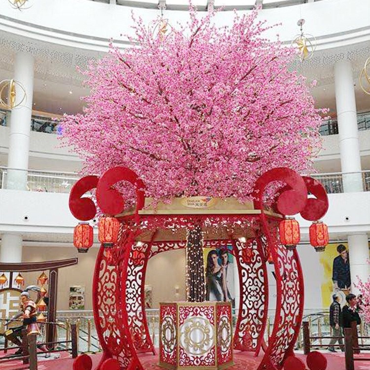 仿真植物展廳仿真桃花樹櫻花樹制作假樹仿真榕樹枯樹景觀定制