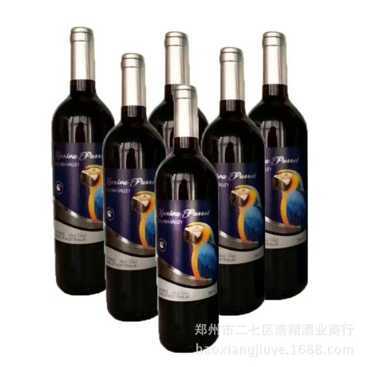 澳大利亞紅酒 瑪利維亞鸚鵡干紅葡萄酒 整箱發(fā)貨 1*6 750ml