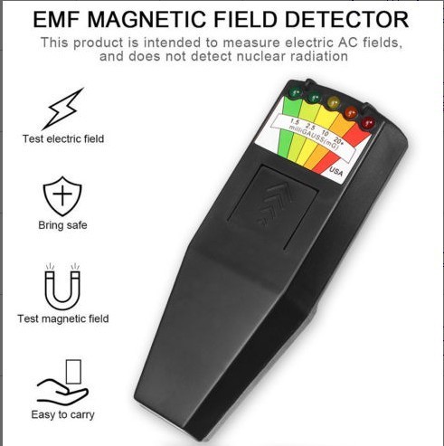 EMF 磁場測試儀 k-ii便攜式5-led指標的高斯計 測試儀黑色