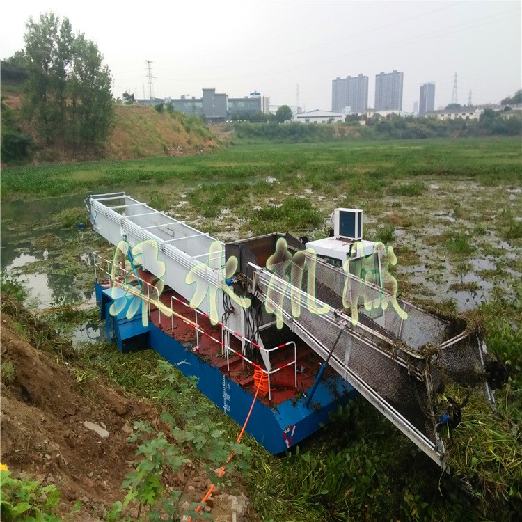 全自動水葫蘆打撈船 垃圾打撈船 水面割草船