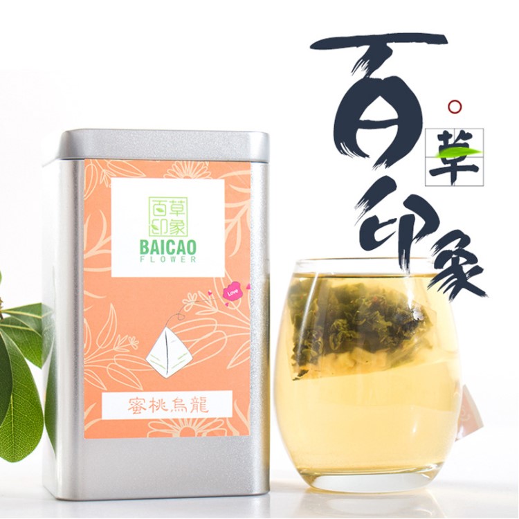 蜜桃烏龍茶15包鐵罐裝三角袋泡茶茶葉冷泡茶花果茶OEM貼牌代加工