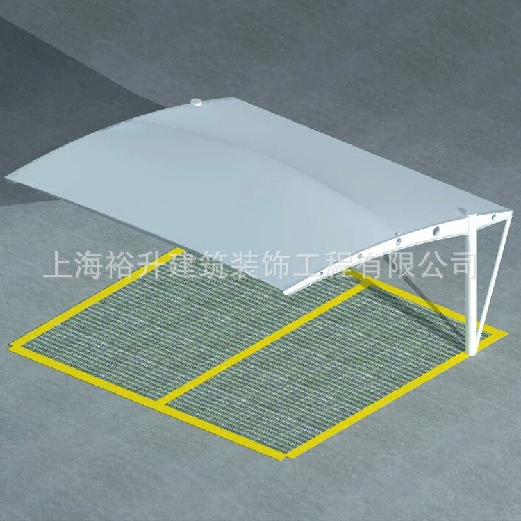 定制安装家用简易汽车棚 住宅用停车棚膜结构 张拉膜私家车停车篷