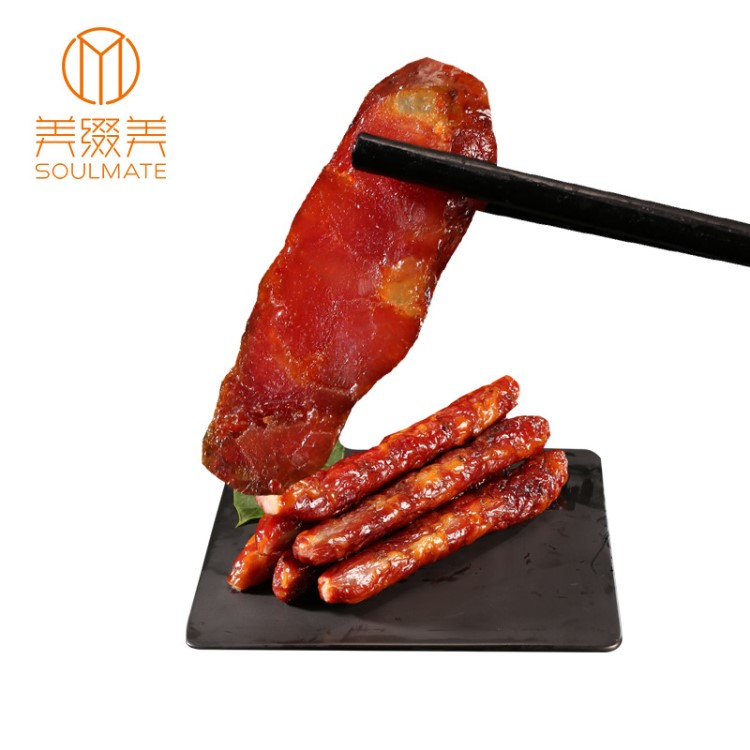 美綴美土豬川味香腸四川特產(chǎn)麻辣味臘腸農(nóng)家自制手工臘味批發(fā)500g