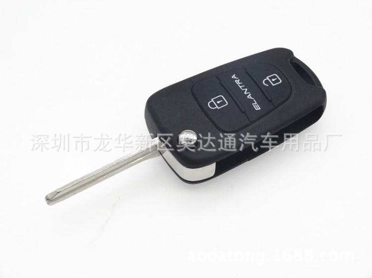 適用于現代 伊蘭特Hyundai ELANTRA原汽車折疊遙控鑰匙替換殼左胚