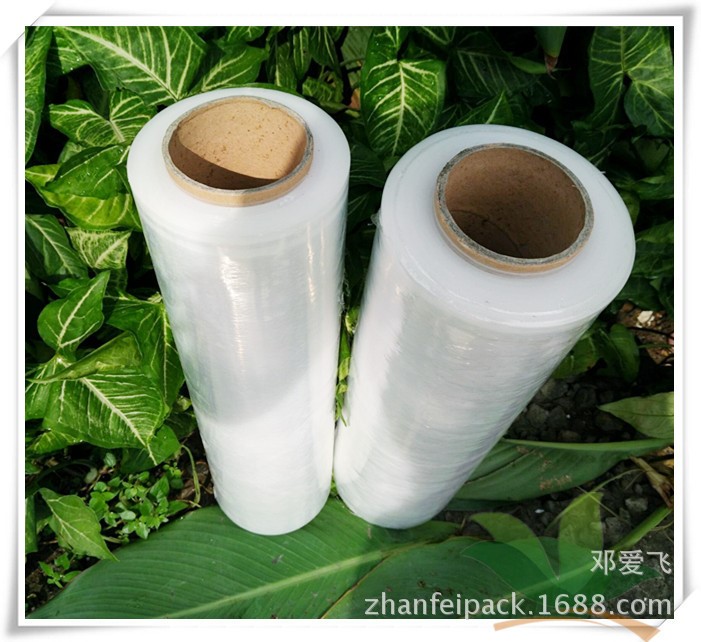 展飛PE拉伸膜45CM寬工業打包膜3KG大卷托盤包裝膜寬50CM纏繞膜廠