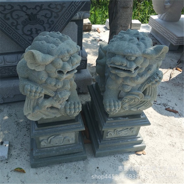 福建廠家定制石雕小型獅子青石獻(xiàn)幣招財(cái)動(dòng)物雕塑庭院別墅門口鎮(zhèn)宅