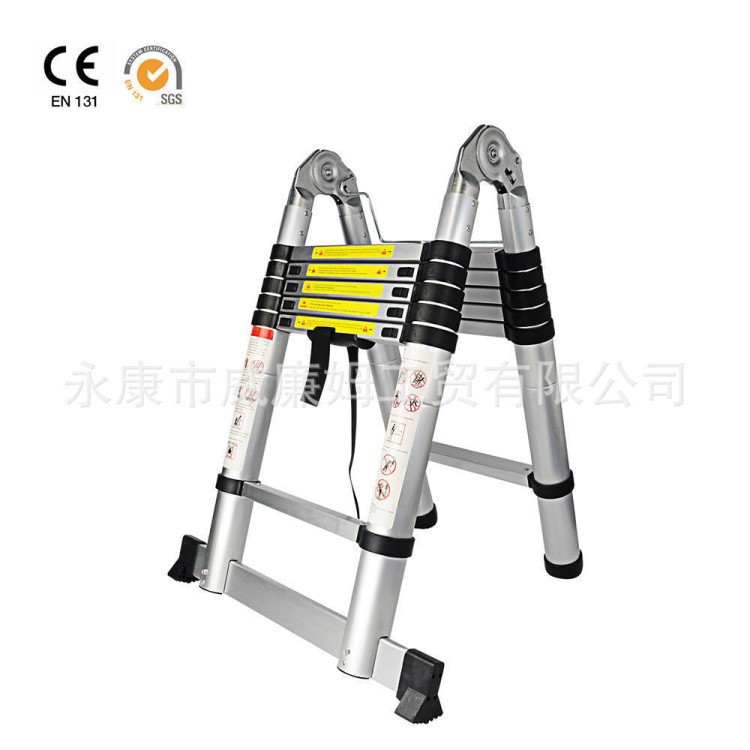 批發包郵高品質鋁合金多功能竹節伸縮梯子加厚全新關節梯子10米高